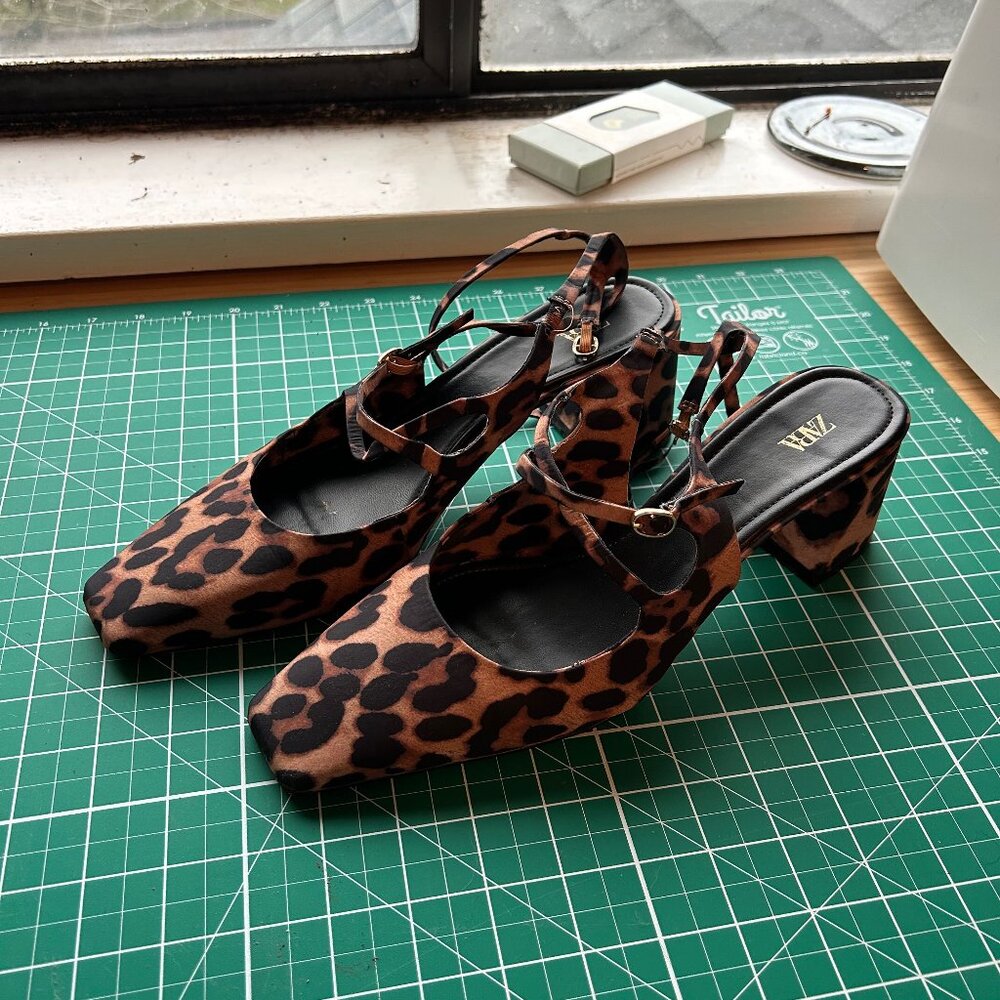 Zara Animal Print Heels (size 41)